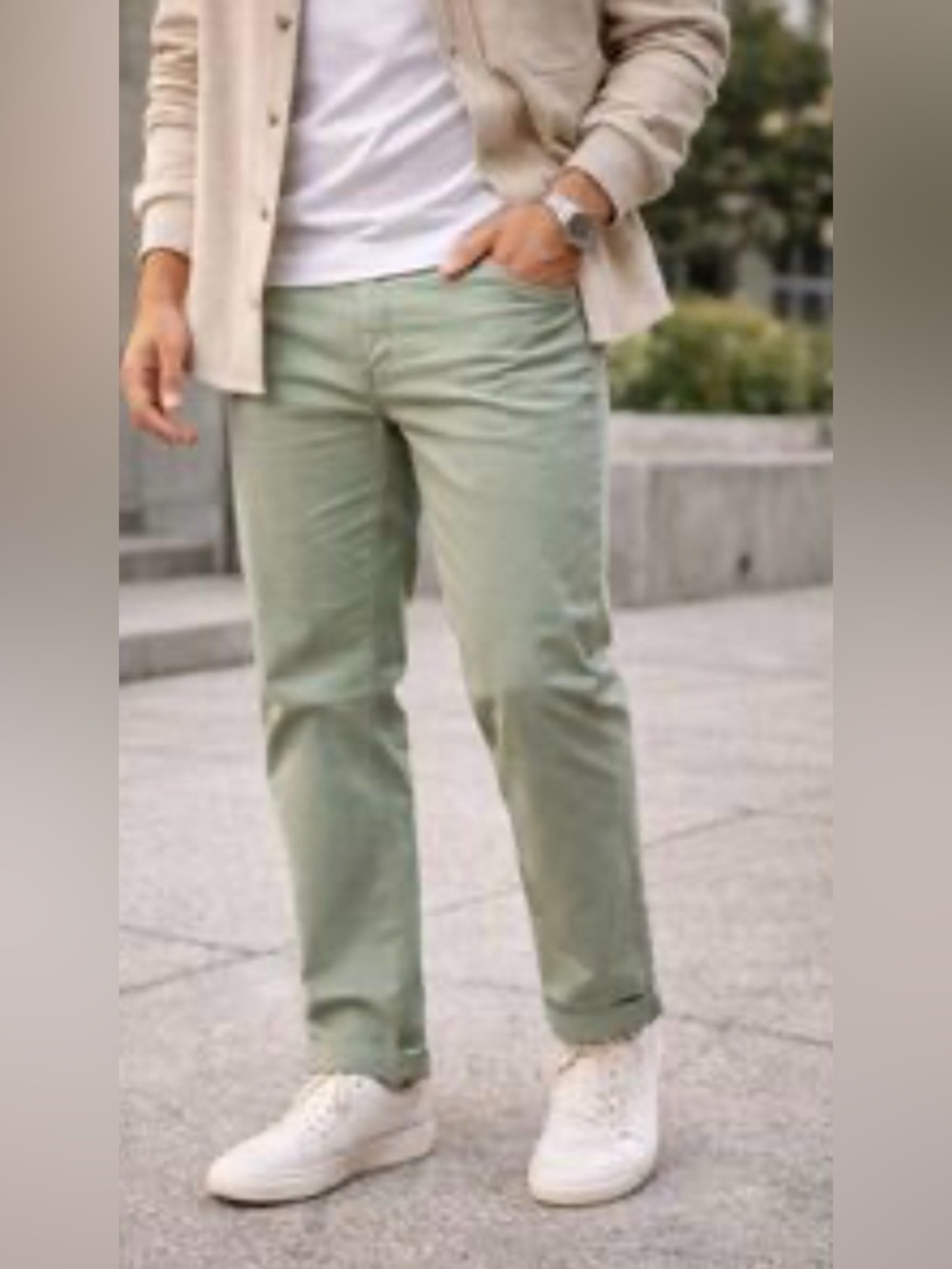 Goodfellow & Co Pants 33x30 Slim Fit Sage Green Stretch 5 Pocket Casual Pants
